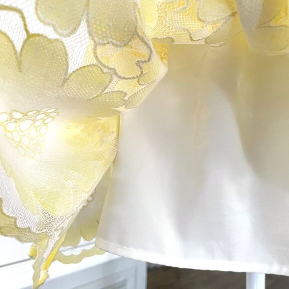 Modcloth Yumi Yellow Floral Lace Belted Sleeveless Summer Dress - Picture 7 of 11